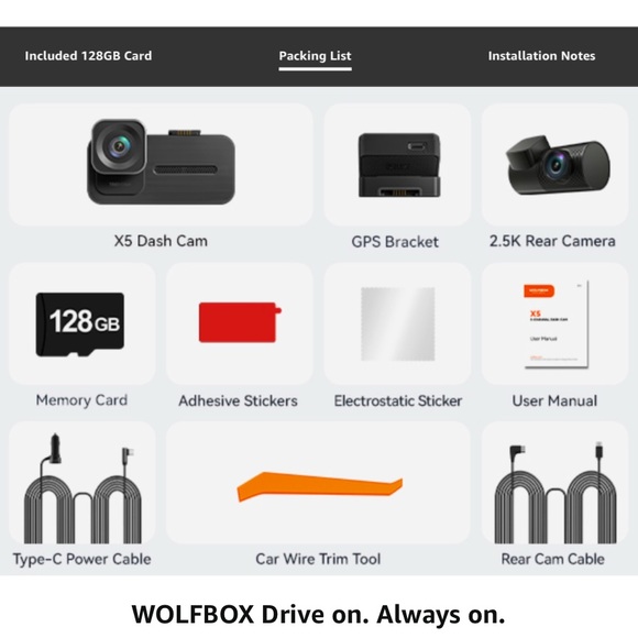 4K HDR Dash Cam, STARVIS 2 IMX678,4K+2.5K+1080P - Picture 7 of 14